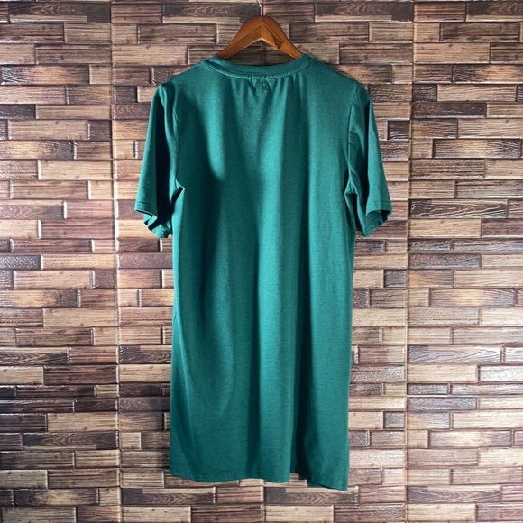 Womens MP | C Green Front Slit Short Sleeve Pocket Tee Medium Dress - Picture 2 of 8